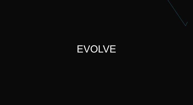 Evolve minimalist motion title with abstract geometric lines animation