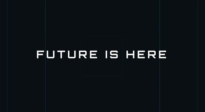 Future is here: minimalist tech typography motion animation background