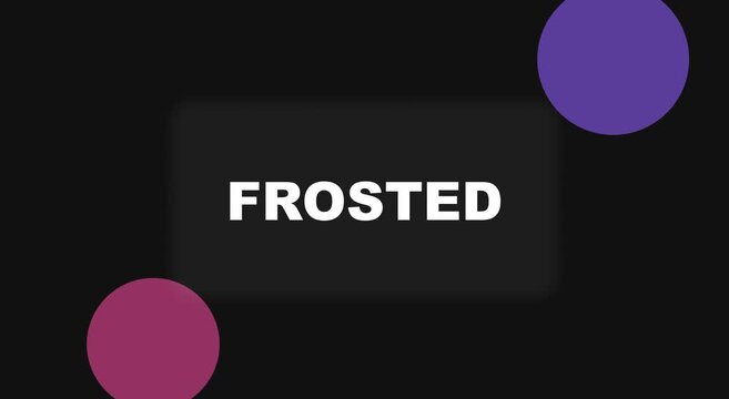 Frosted motion animation background, with floating abstract, color circles