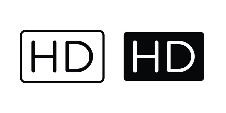 High definition icon vector glyph and thin stroke collection