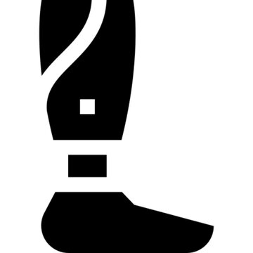 Prosthetic Limb Medical Disability Icon Vector Illustration