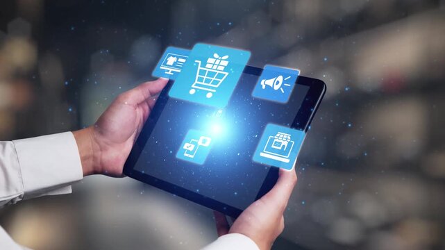 Concept of social media shopping transforms e-commerce. This platform offers seamless shopping experiences, enhancing social media interaction for online business growth. Gist
