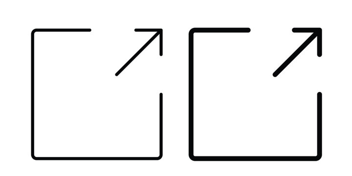 Window Maximize icon vector glyph and thin stroke collection