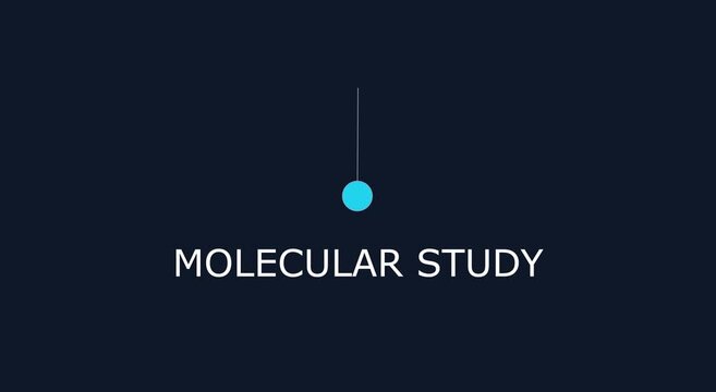 Molecular study: minimalist science animation with pendulum animation