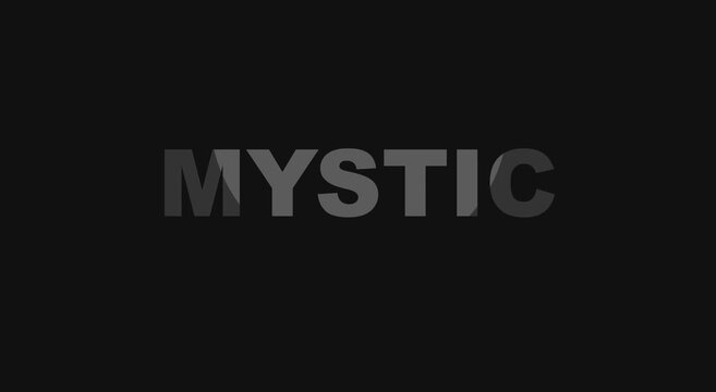 Mystic typography motion with light sweep animation