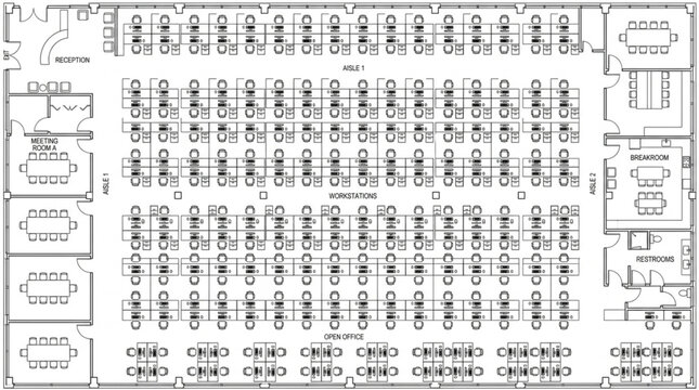 Detailed seating plan of a large auditorium or theater.