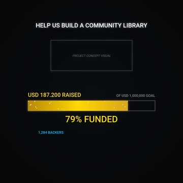 Crowdfunding Progress Bar for Community Library Fundraising