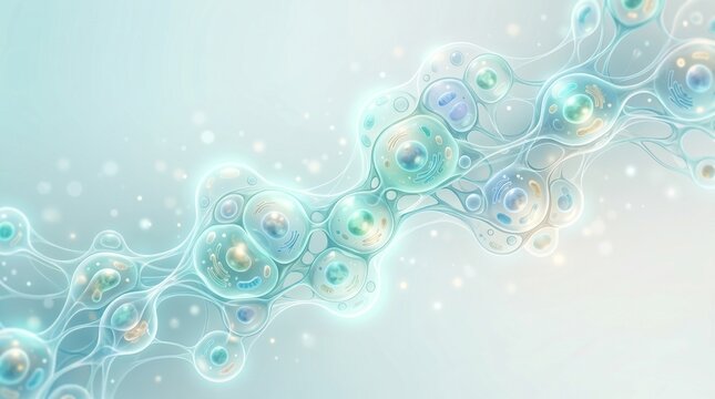 abstract microscopic cells pattern, scientific awareness concept, abstract background with bubbles