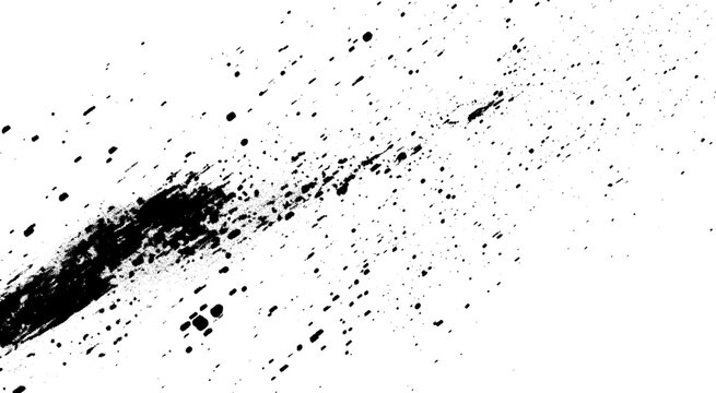 Vintage Retro Grunge Effect for Graphic Design Overlay. Manga Style Retro Dots and Ink Splatter Texture Background