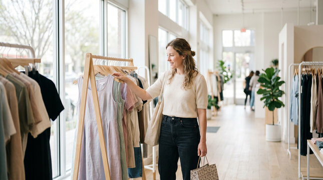 young woman shopping 