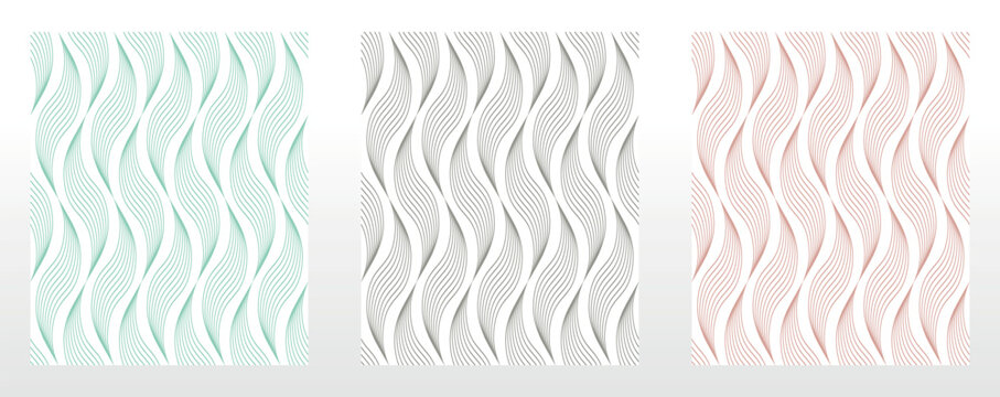Set of abstract geometric patterns. Seamless vector backgrounds. Colored ornaments Graphic modern patterns Simple lattice graphic design