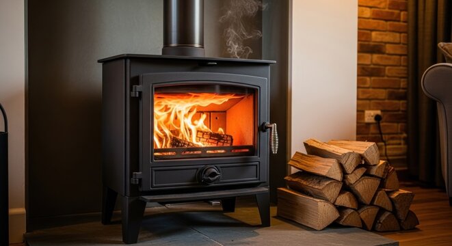 Cozy Indoor Fireplace Warmth Ambiance