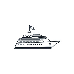 Fototapeta premium Large Luxury Cruise Ship Vessel.