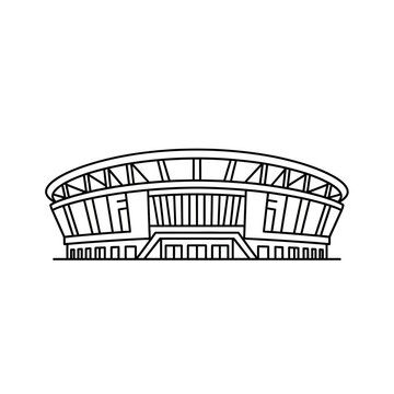 Large Stadium Building Structure Architecture.