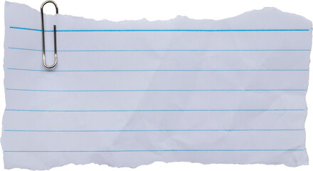 Note paper with clip isolated on white background © Kwangmoozaa
