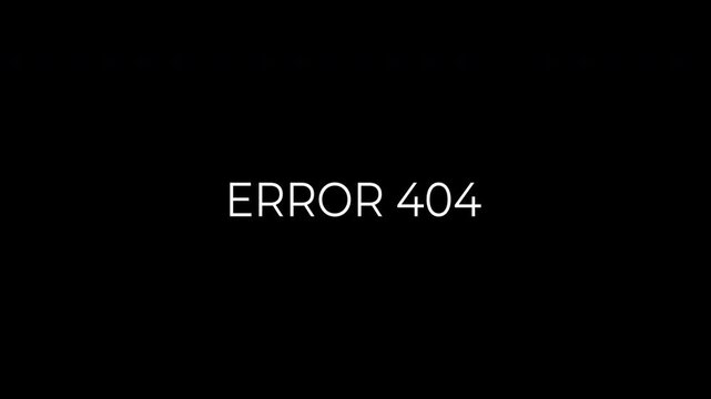 Error 404 Particle Scatter System Text Alpha Channel 4K Video