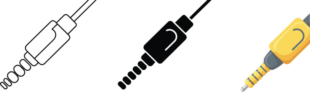 RCA, audio cable connector icon representing analog sound connection and AV equipment plug symbol, vector illustration design.