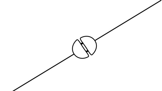 Electric socket with a plug. Connection and disconnection concept with symbol animation 4k video.
