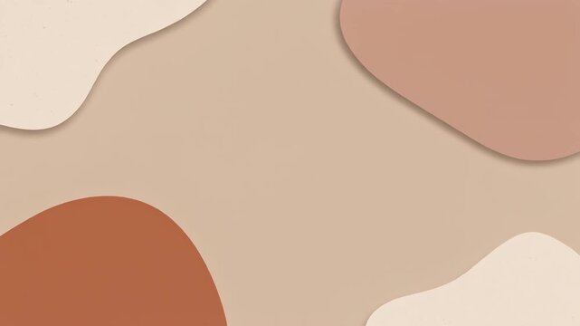 Seamless Loop of Minimalist Organic Shapes with Earthy Tones and Soft Motion, Elegant Full HD Graphic Background for Website and Presentation