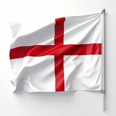 Fototapeta premium England Flag Fabric Collection – Saint George Cross Banner with Realistic Silk Texture