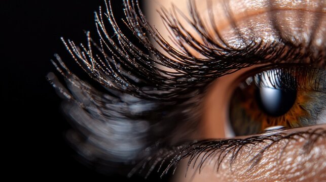 Lash curve detail natural eyelash arch formation microscopic fiber texture keratin structure macro photography