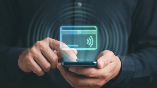 Mobile payment platform digital wallet security concept showing contactless transactions on smartphone hand for safe financial transfer and secure mobile banking technology transactions