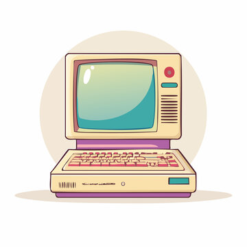 Retro Computer Illustration