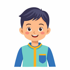 Obraz premium Cartoon Boy Smiling