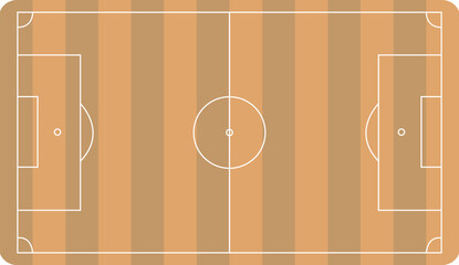 Soccer field top view with green grass stripes background eps 10 © md
