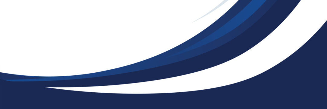Abstract gradient blue wavy element for business for presentation on white horizontal background