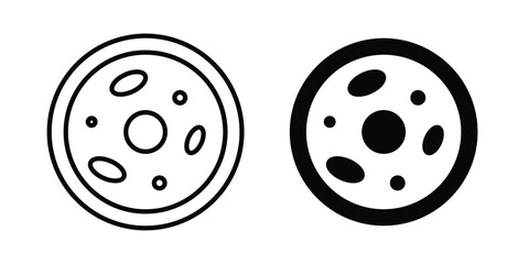 Human cells icon thin line and black silhouette flat style © Annimo
