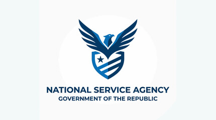 Fototapeta premium Government agency logo with eagle emblem.