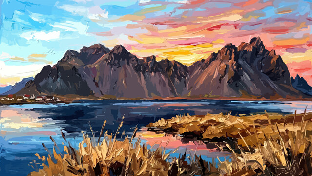 絵画 Mountain ridge lake Mountain Lake Art Imagens – Procure 422,024 fotos, vetores e
