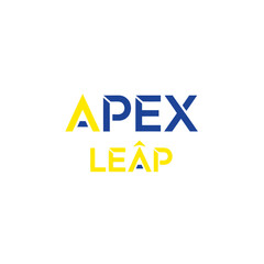 Fototapeta premium Apex Leap Modern Logo Concept for Business Growth and Branding in Blue and Yellow.