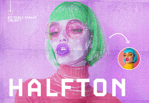 Halfton Photo Effect