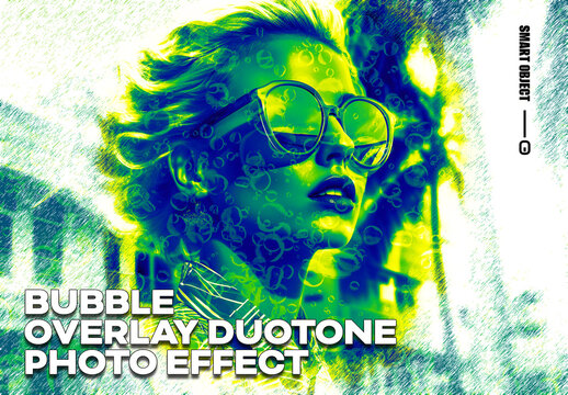 Bubble Overlay Duotone Photo Effect
