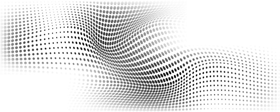 Dotted halftone gradient texture. Fading polka dot background. Repeated dots gradation pattern background. Black vanishing comic pop art overlay backdrop.