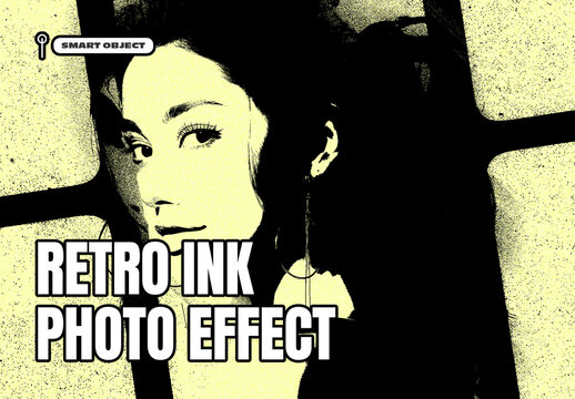 Retro Ink Photo Effect Template