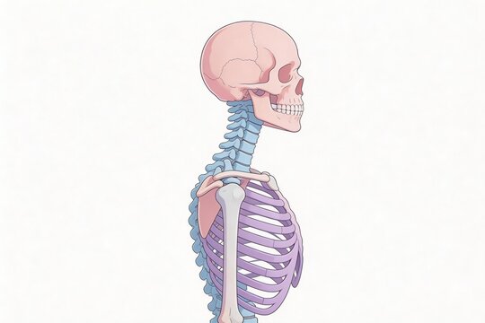 Human skeleton side view
