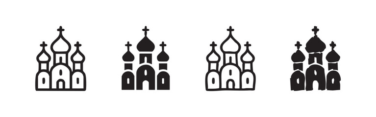 Set of Russian church icons © liubomir118809