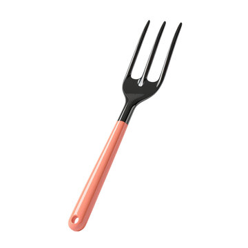 Modern Peach and Black Garden Fork