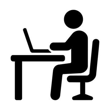 Person working on laptop icon
ノートパソコンで作業する人のアイコン