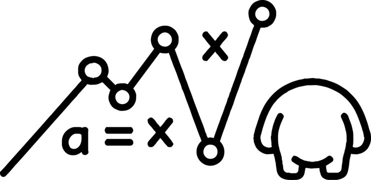 Mathematical problem solving and data analysis concept