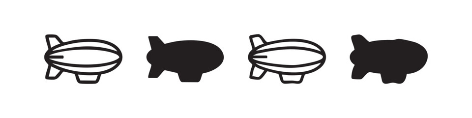 Airship Blimp Zeppelin Icons for Aviation and Transportation Graphics © liubomir118809
