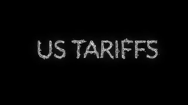 US tariffs concept rendered in Adobe AE