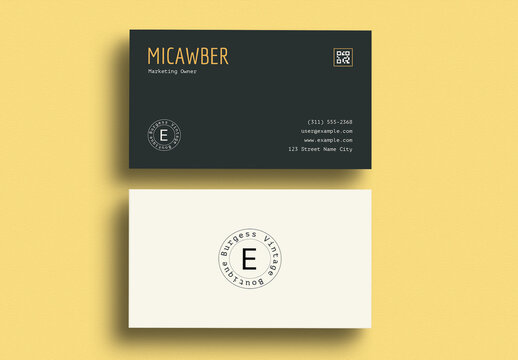 Modern Minimalist Business Card Template Clean Corporate Identity Branding Design Front Back