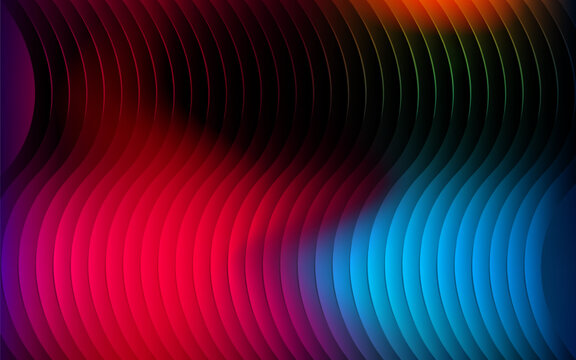 Vibrant multicolored wavy lines gradient background texture
