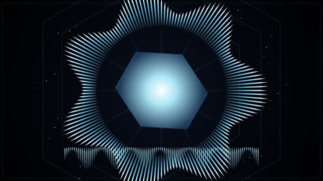 Modern blue glowing audio spectrum visualizer for music production