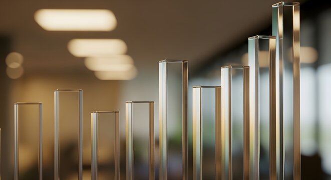 Transparent Glass Bar Chart
Elegant Growth Graph Visualization
Acrylic Bar Data Comparison
Modern Office Business Chart
