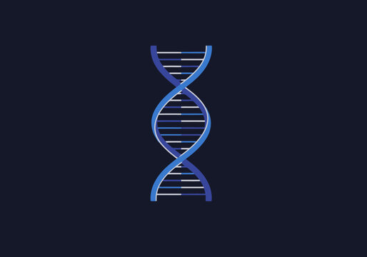 Intricate double helix structure representing genetics and molecular biology science a symbolic representation of life s building blocks and hereditary information in deep blue science research